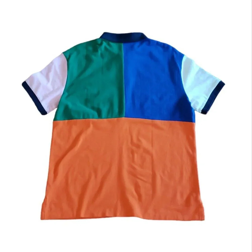 Polo Ralph Lauren Men’s Multi Color Slim Fit Big Pony Mesh Polo Shirt Size Large - Picture 7 of 12